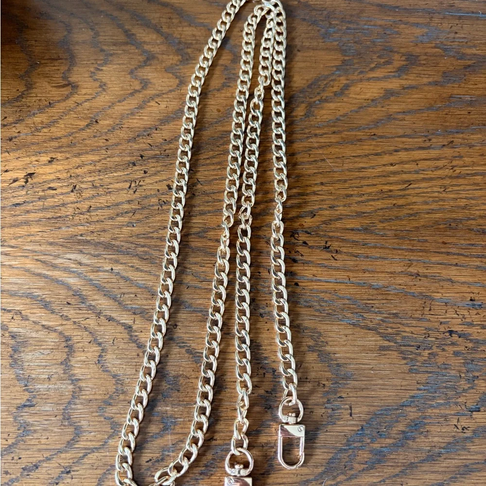 Elegant Gold Tone Chain Strap for purse or wallet